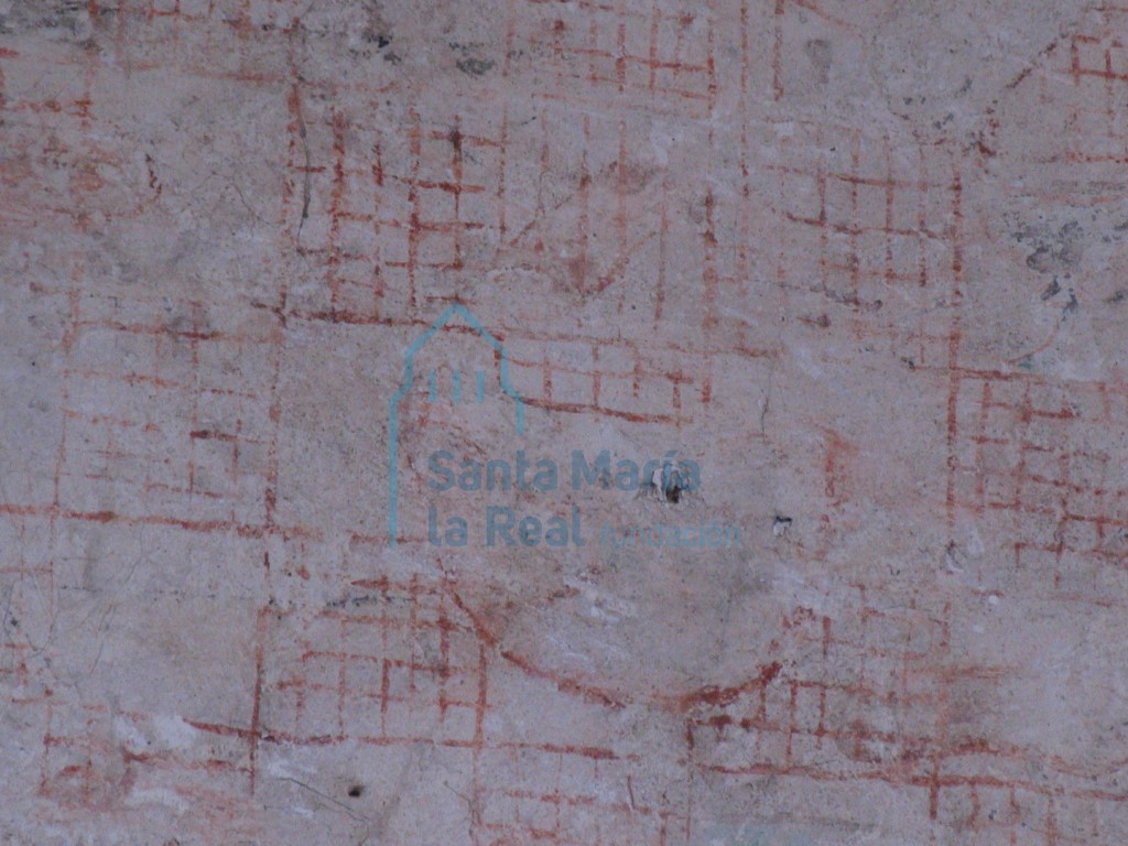 Detalle de las pinturas góticas del presbiterio