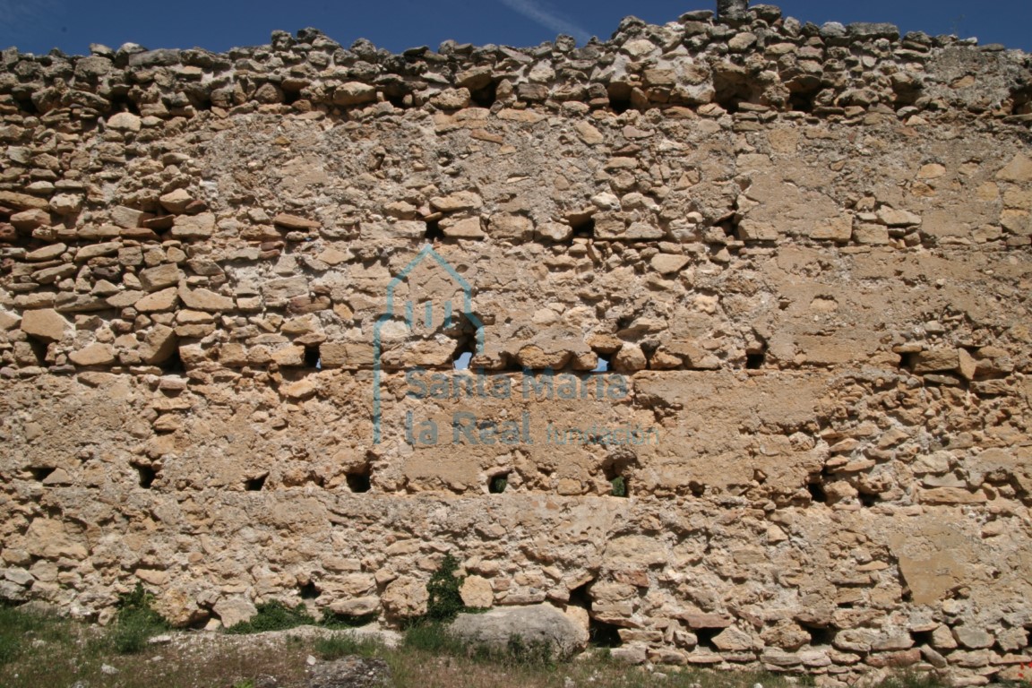 Vista interior del muro norte