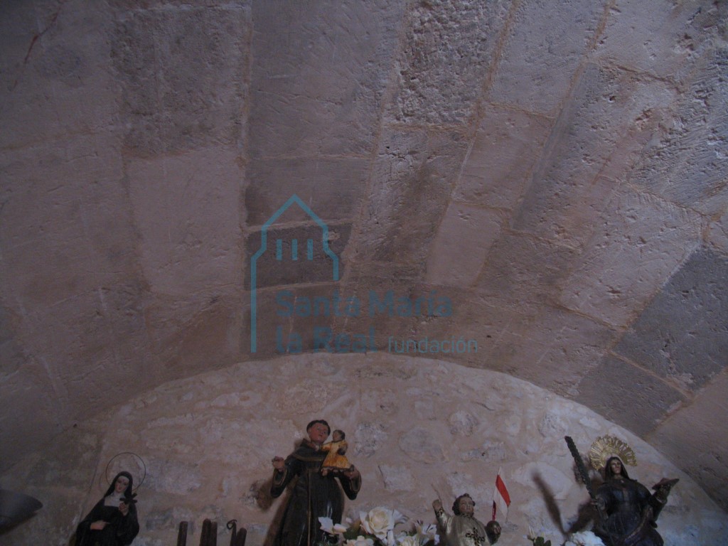 Vista de la bóveda de la sacristía