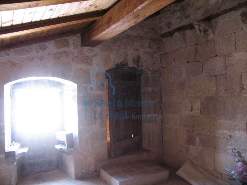 Vista de la habitación de San Luis en el segundo cuerpo de la sacristía