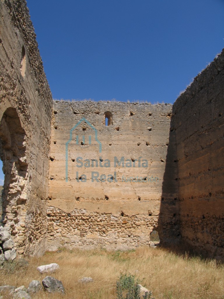 Vista del muro occidental desde el interior