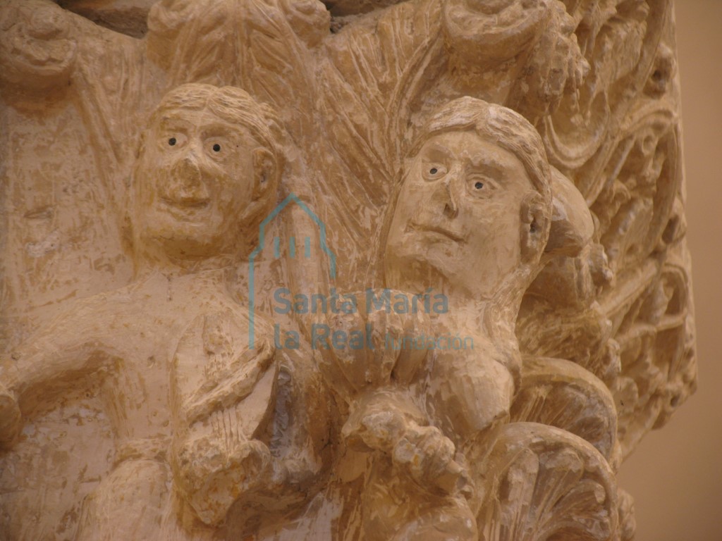 Detalle del capitel del arco triunfal. Lado del evangelio