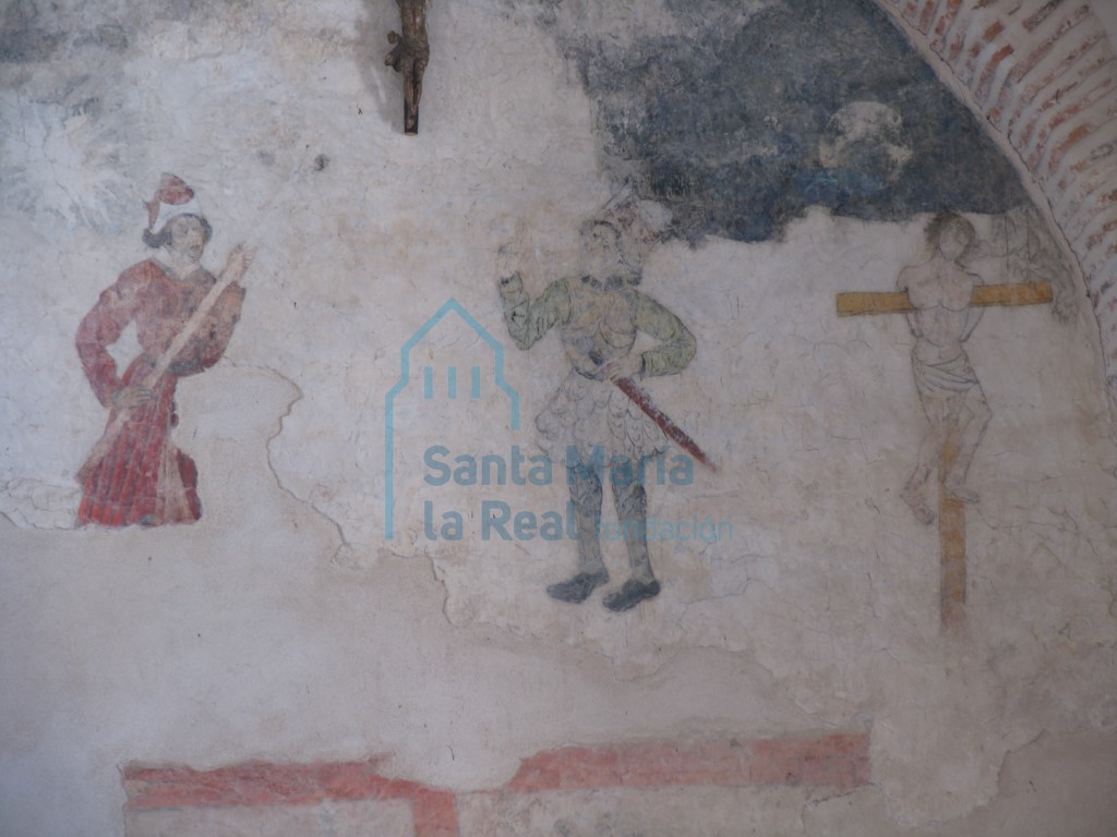 Restos de pintura en la cabecera de la capilla