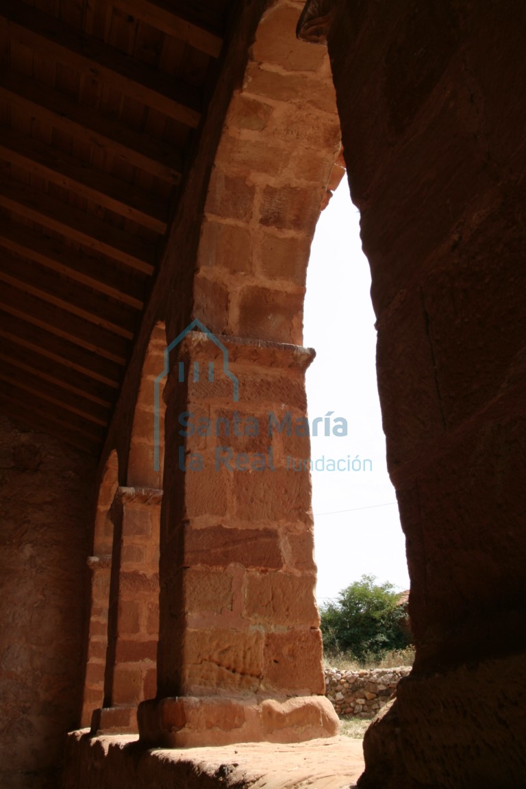 Interior del pórtico