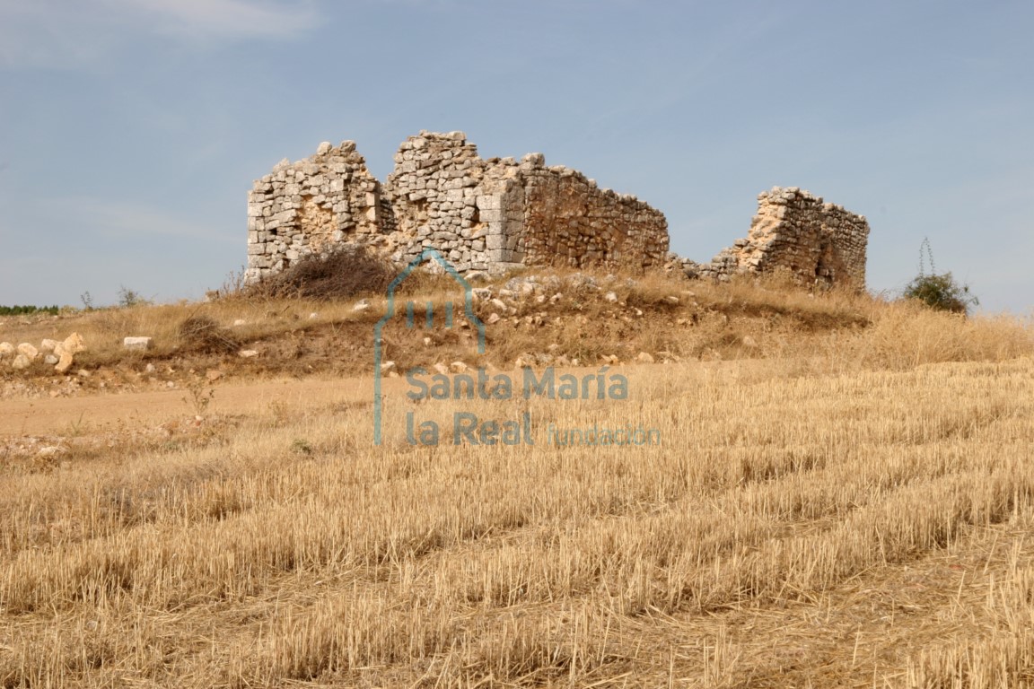 Vista de los restos del templo