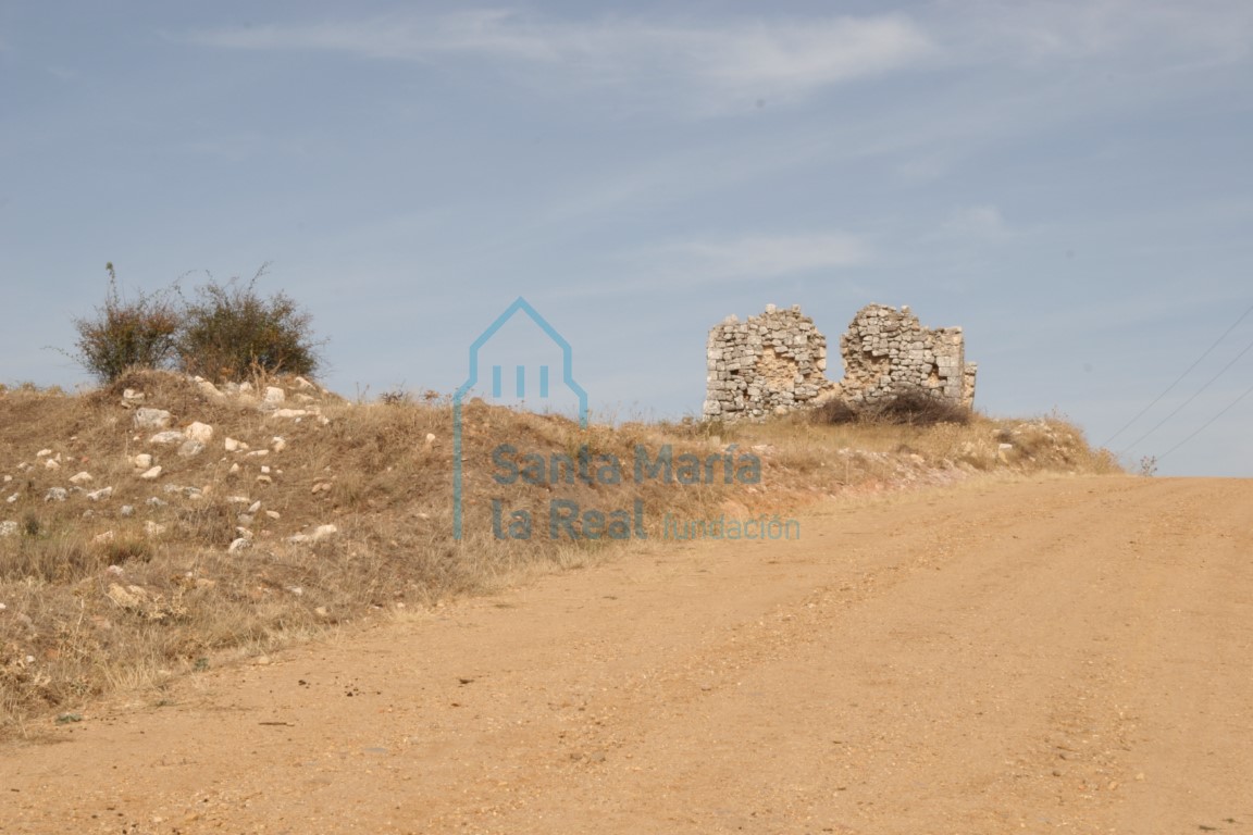 Vista de los restos del templo