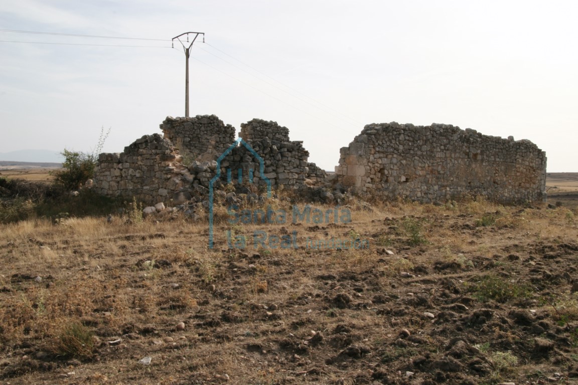 Vista de los restos del templo