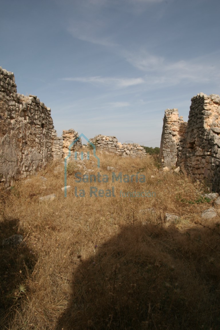Interior de los restos del templo