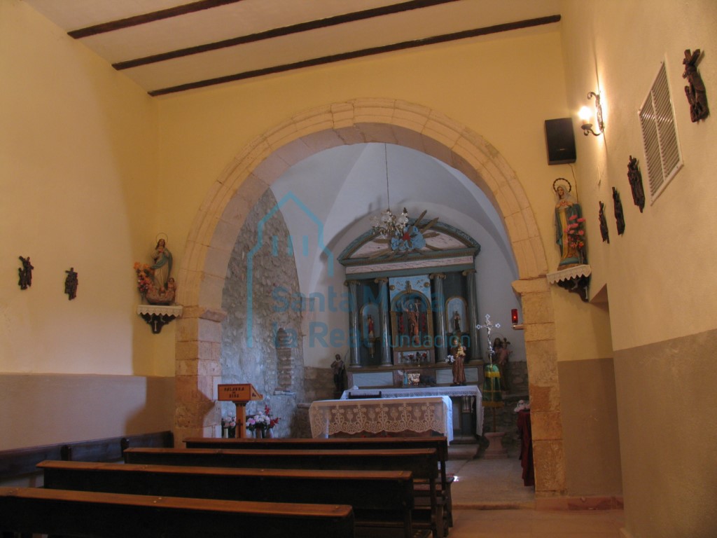 Vista del interior desde los pies