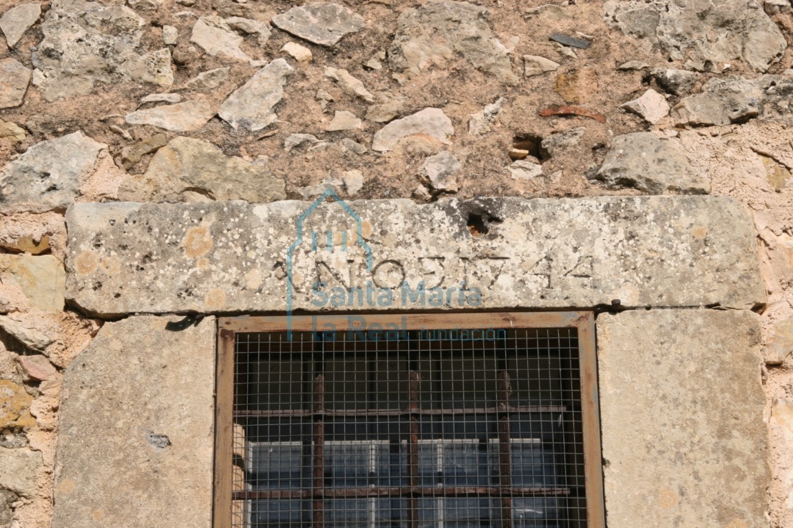 Inscripción con fecha en ventana