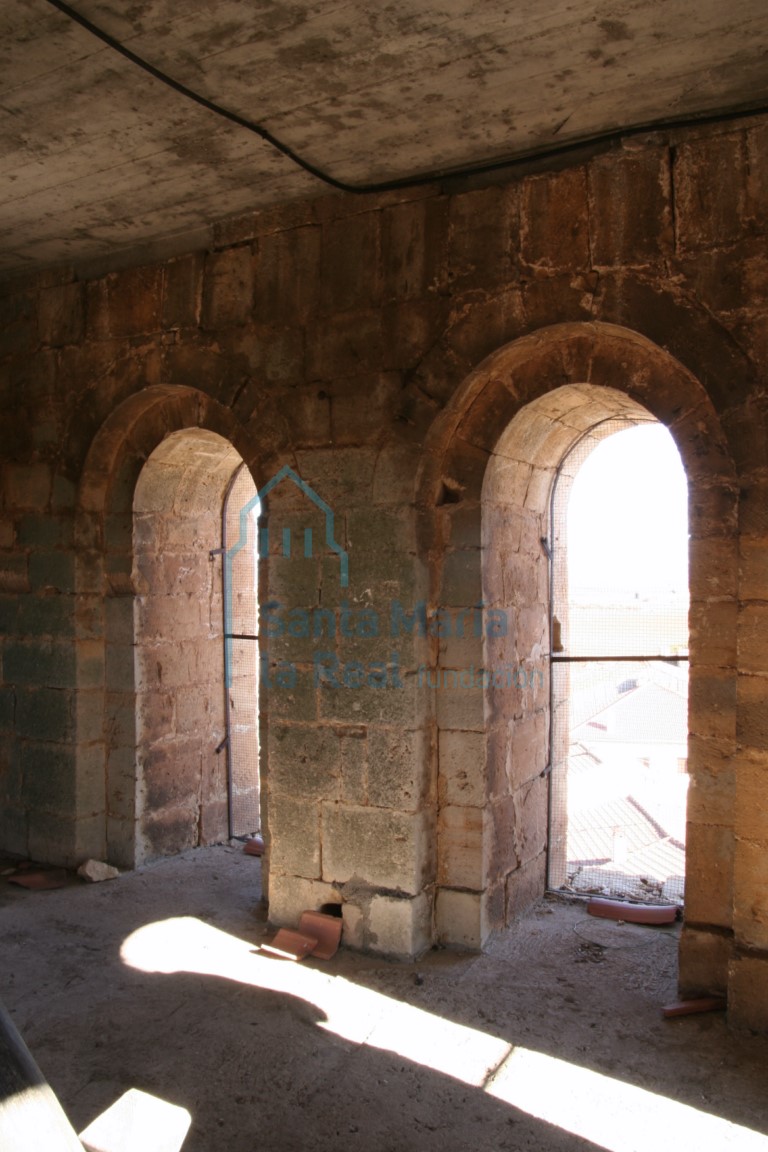 Vista desde el interior de los vanos de la torre
