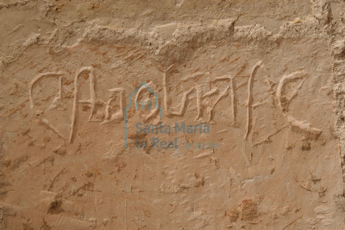 Grafito en el interior de la iglesia