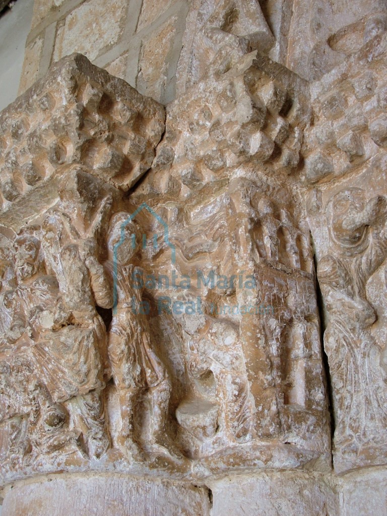 Detalle de los capiteles de la portada