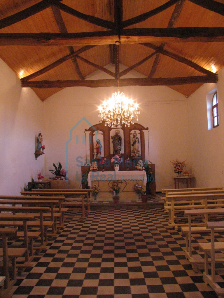 Vista del interior desde los pies