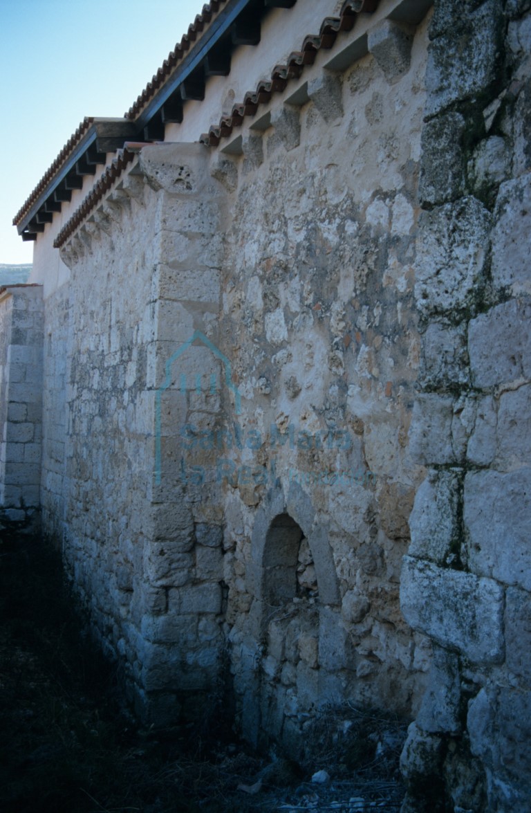 Vista del muro norte. Después de la restauración