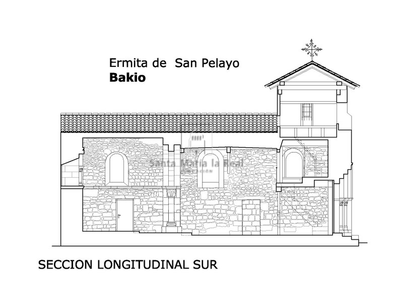 Sección longitudinal sur