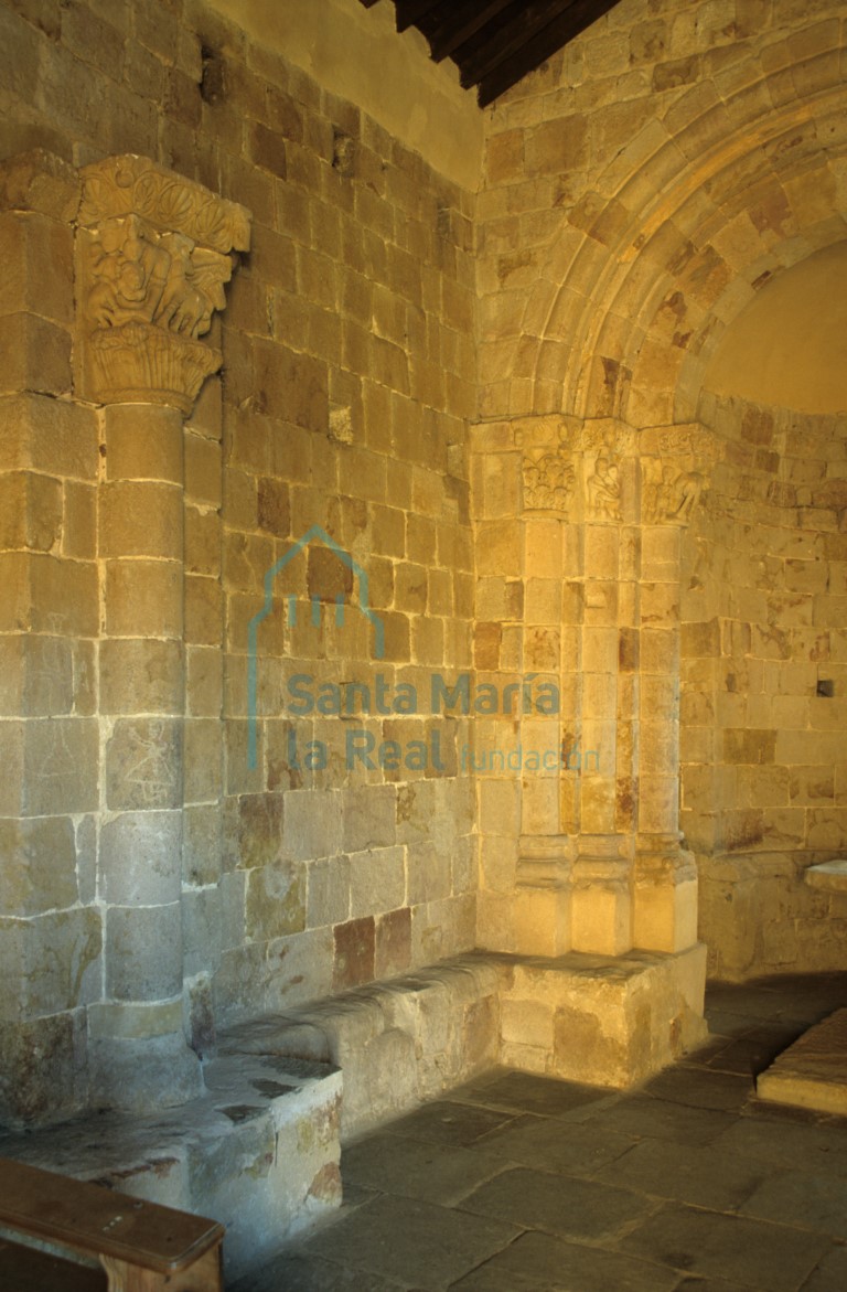 Interior del muro norte