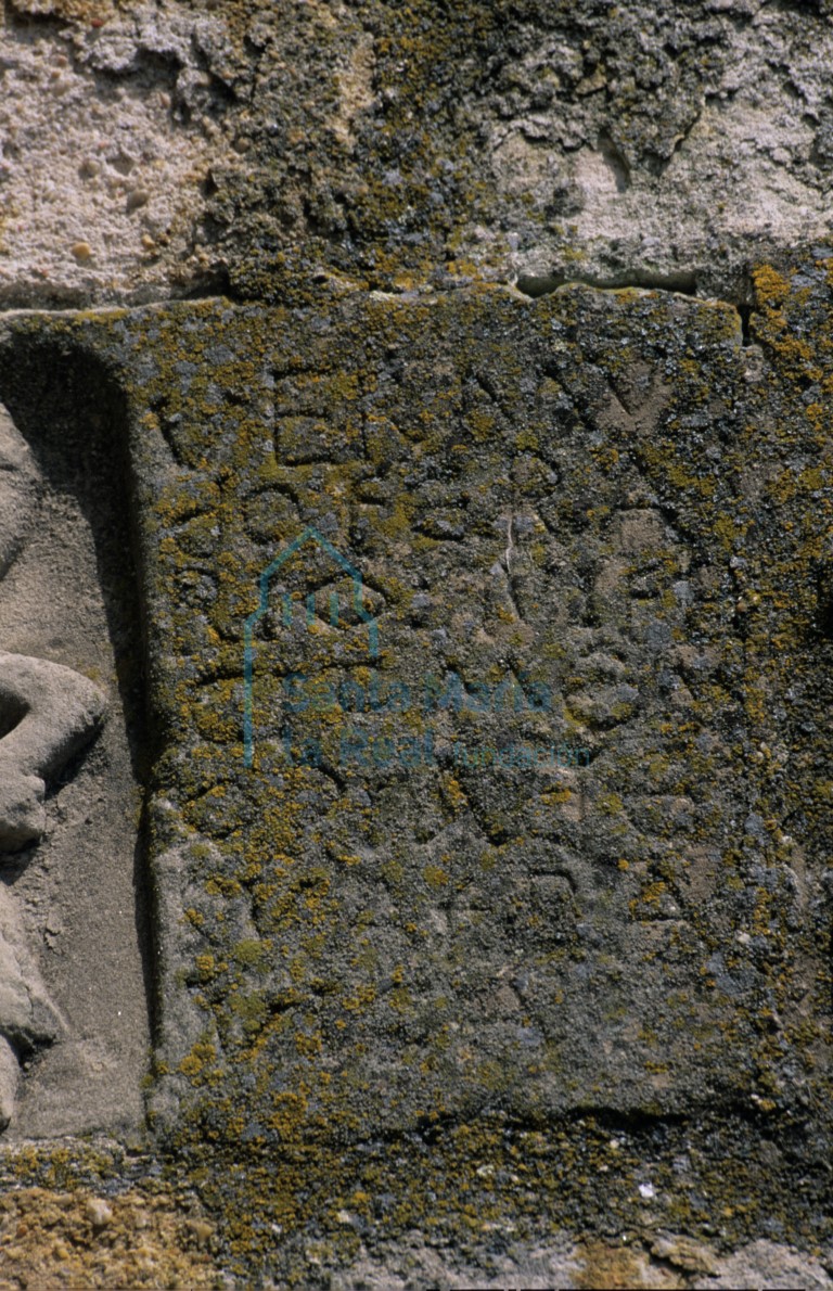 Detalle de un relieve en el muro sur