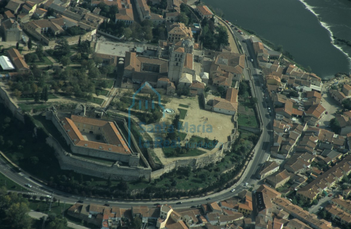 Vista aérea del castillo de Zamora