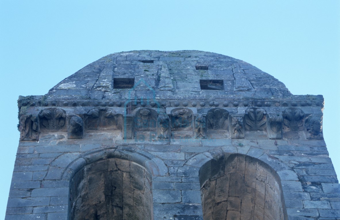 Vista del remate de la torre