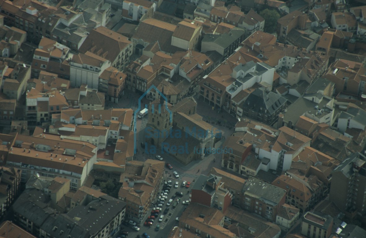 Vista aérea del casco urbano de Benavente