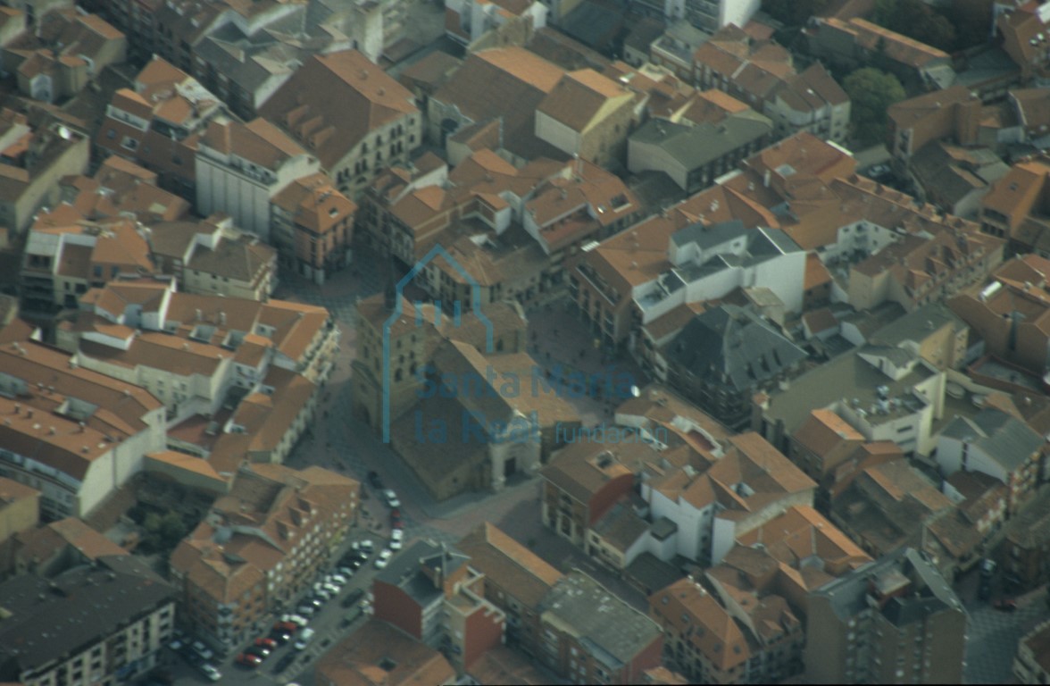 Vista aérea del casco urbano de Benavente