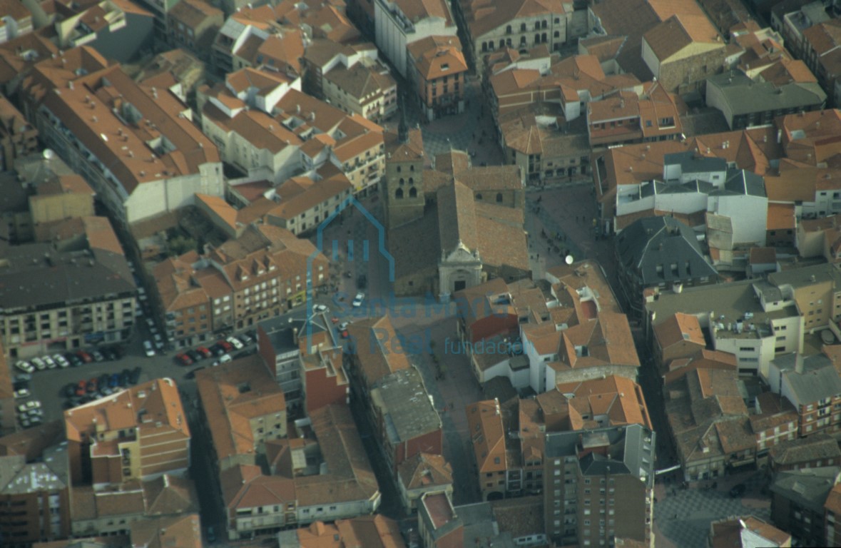 Vista aérea del casco urbano de Benavente