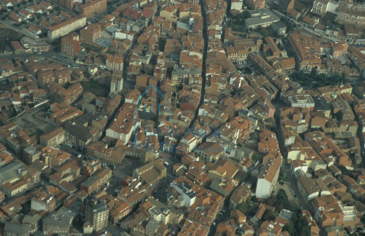 Vista aérea del casco urbano de Benavente