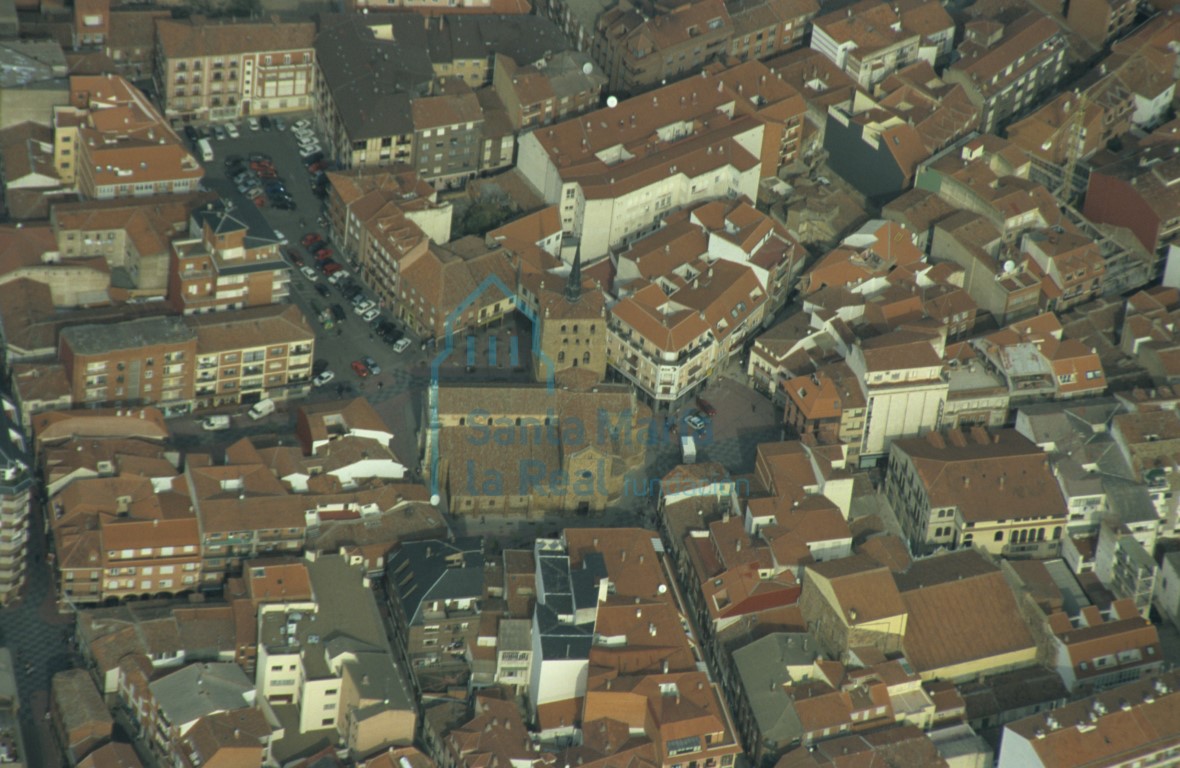 Vista aérea del casco urbano de Benavente