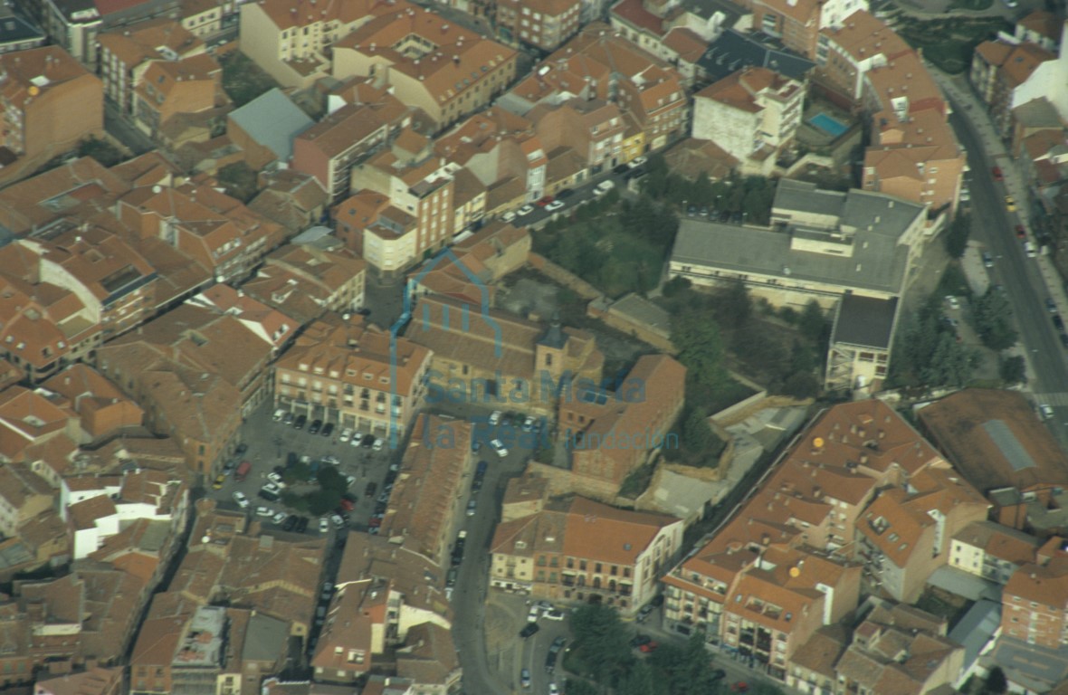 Vista aérea del casco urbano de Benavente