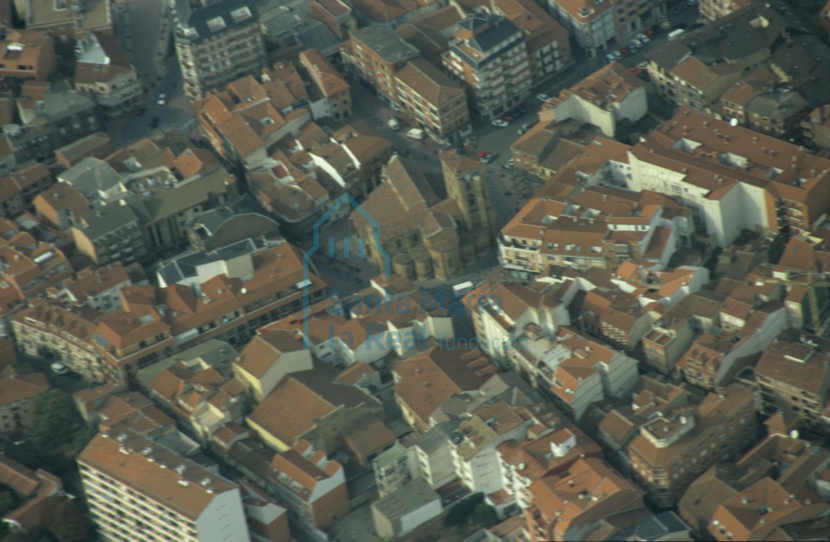 Vista aérea del casco urbano de Benavente