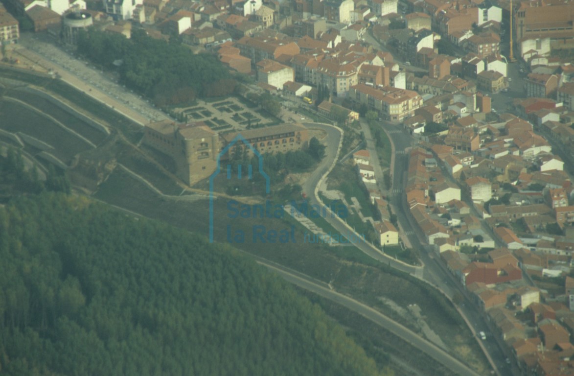 Vista aérea del casco urbano de Benavente