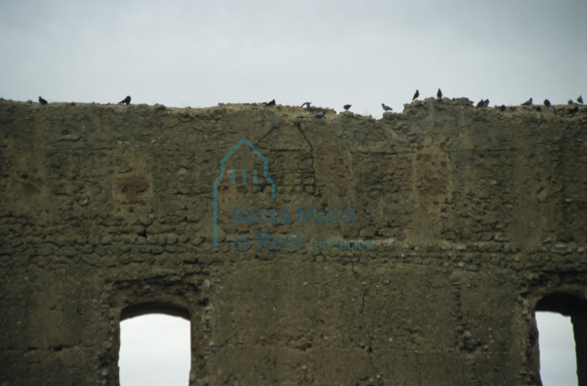 Detalle del muro del castillo de los Duques de Alba