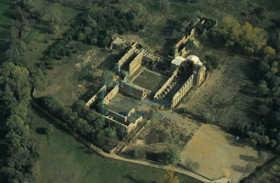 Vista aérea del monasterio