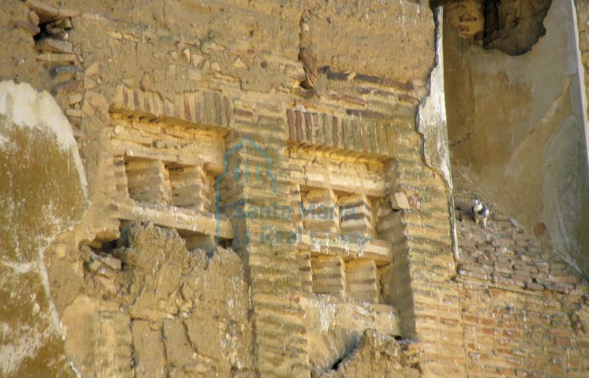 Detalle del muro meridional en el interior