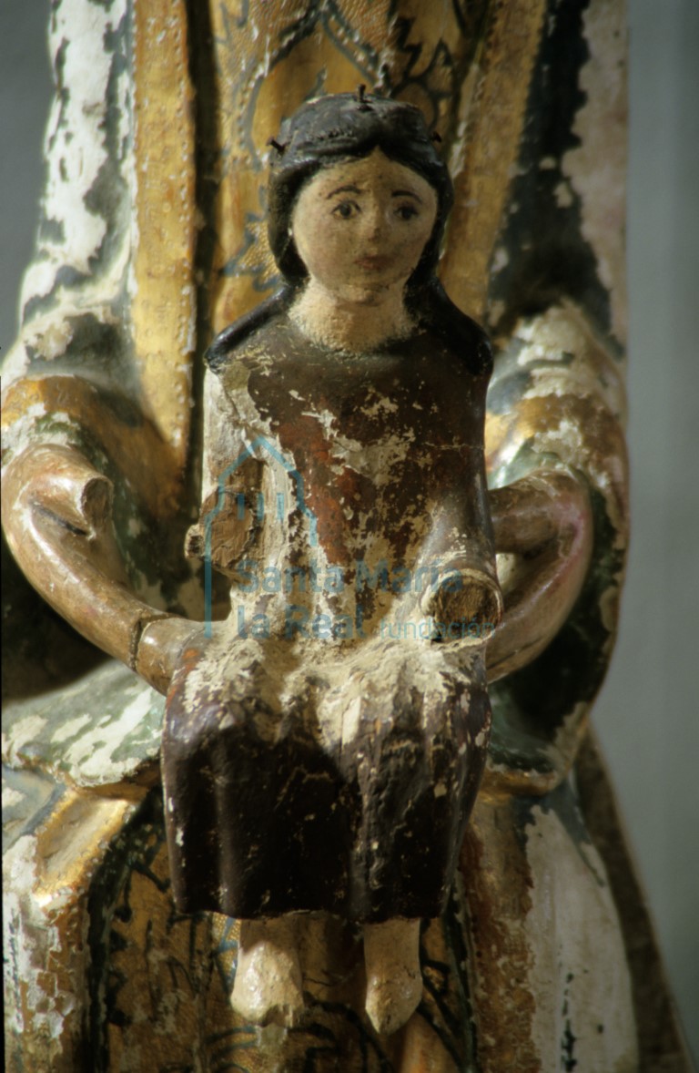 Detalle de la imagen de La Virgen y Santa Ana