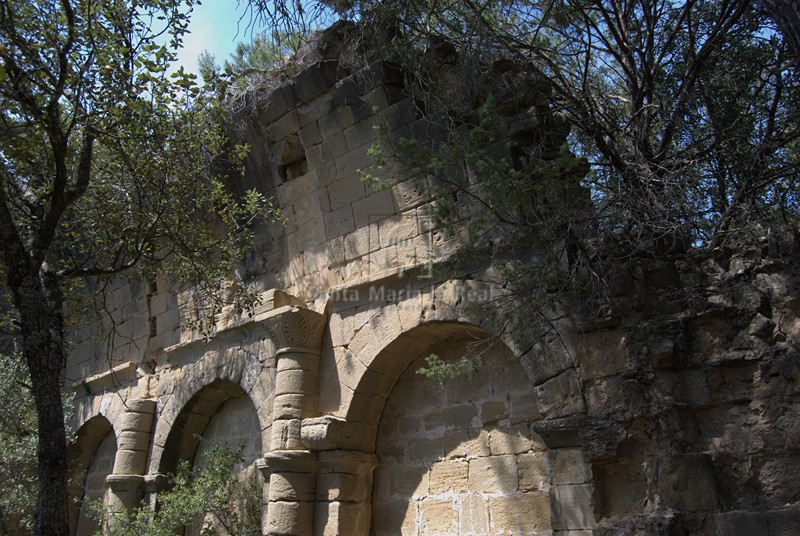 Vista del muro norte al interior