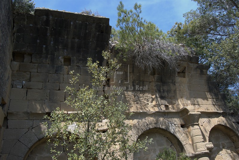 Vista del muro norte al interior