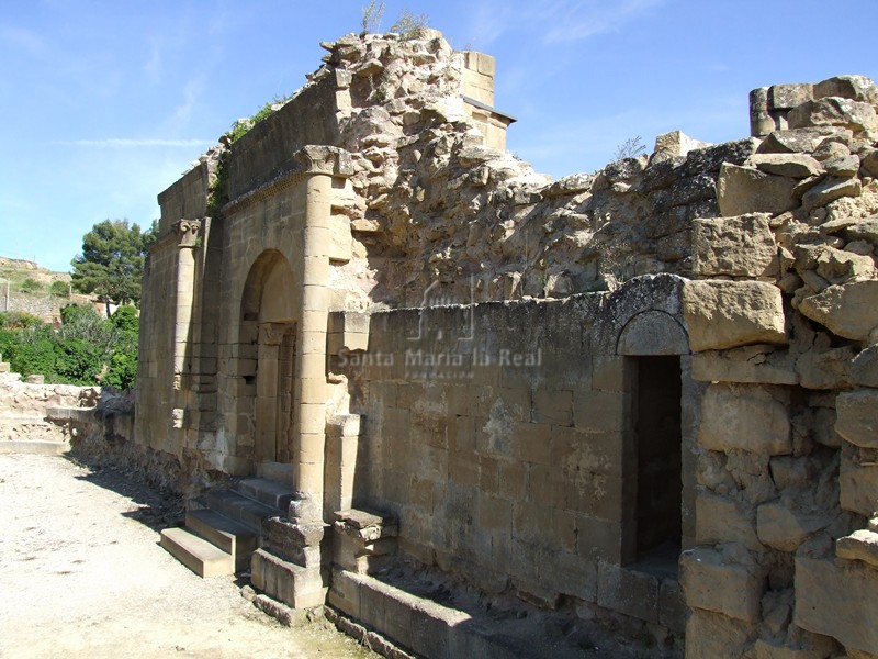 Interior del muro sur