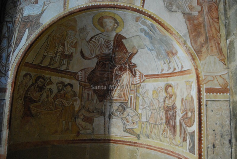 Pinturas murales en el absidiolo sur